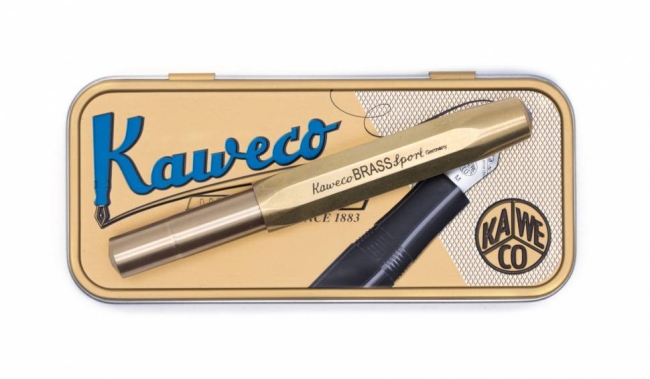 Ручка-роллер KAWECO BRASS Sport 0.7мм цвет корпуса латунный,