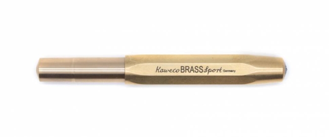 Ручка-роллер KAWECO BRASS Sport 0.7мм цвет корпуса латунный,
