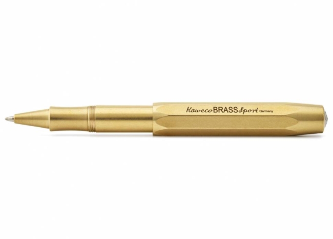 Ручка-роллер KAWECO BRASS Sport 0.7мм цвет корпуса латунный,