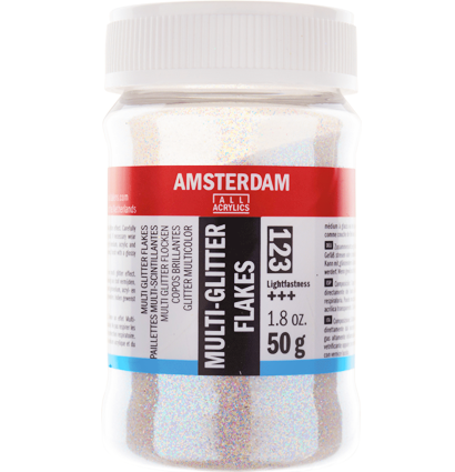 Глиттер Amsterdam Multi-Glitter Flakes 123 разноцветные блестки 50 г купить в магазине ArtCraft.Space с доставкой
