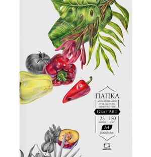 Папка с бумагой для сухих техник Малевичъ Graf'Art, 150 г/м, А4, 25л
