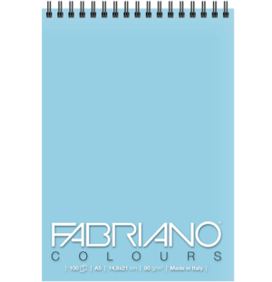 Блокнот для зарисовок Colours 80г/м.кв 14,8x21см Селеста 100л спираль по кор.стороне ПОД ЗАКАЗ,