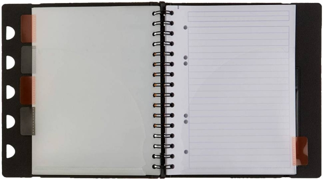 Блокнот Rhodiactive Exabook, 160х210 мм, черный, ПП  обложка, линия, 80л, белый, микроперф., 90г/м2,,