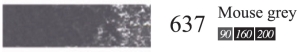 Пастель сухая мягкая профессиональная круглая Галерея цвет № 637 мышиный