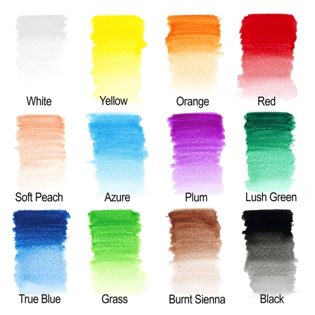 Набор акварельных карандашей 12 цветов, металлическая коробка