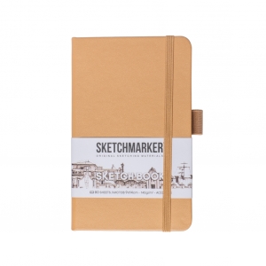 Блокнот для зарисовок Sketchmarker 140г/кв.м 9*14см 80л твердая обложка Капучино Блокнот для зарисовок Sketchmarker 140г/кв.м 9*14см 80л твердая обложка Капучино