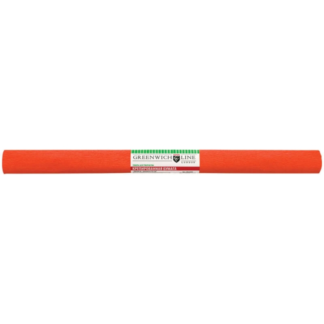Бумага крепированная Greenwich Line, 50*250см, 32г/м2, темно-оранжевая, в рулоне
