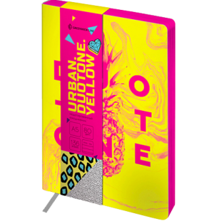 Ежедневник недатир. A5, 136л., кожзам, Greenwich Line "Urban. Yellow duotone", тон. блок, цв. срез