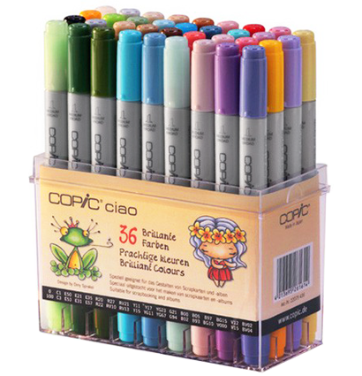 Набор маркеров Copic Ciao яркие цвета 36цв