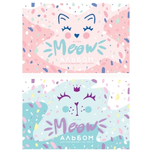 Альбом для рисования 24л., А4, на скрепке ArtSpace "Рисунки. Meow", эконом