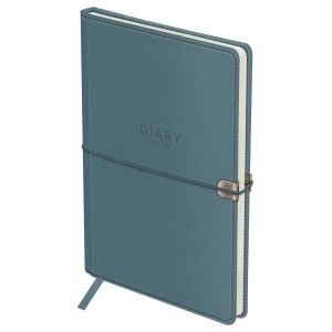 Ежедневник недатированный, А5, 136л., кожзам, OfficeSpace "Elastic band", синий