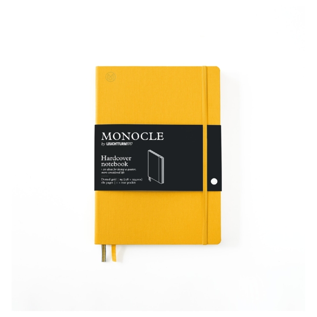 Блокнот Leuchtturm1917 Monocle B5 (17.8x25.4см.) 80г/м2 - 192 стр. в точку, твердая обложка, цвет: Желтый