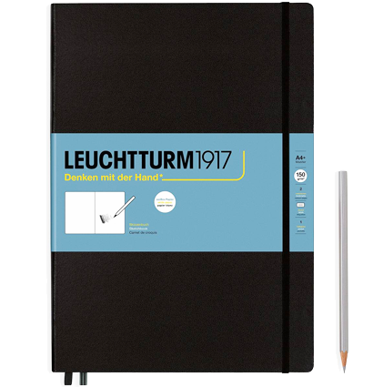 Скетчбук Leuchtturm1917 A4+ (22.5x31.5см.) 150г/м2 - 112 стр., без линовки, твердая обложка, цвет: Черный Скетчбук Leuchtturm1917 A4+ (22.5x31.5см.) 150г/м2 - 112 стр., без линовки, твердая обложка, цвет: Черный