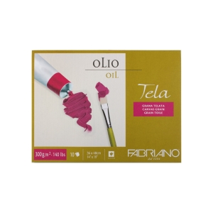 Блок для масла Tela 300г/м.кв 36x48см структура холста 10л склейка по 4 сторонам
