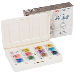 Белые Ночи Набор акварель пластик/картон IWS, 12 шт х2,5 мл