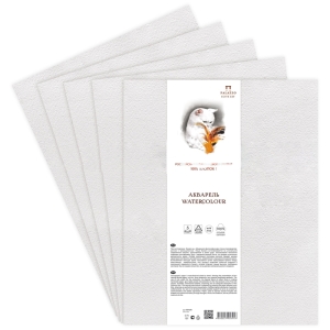 Бумага для акварели 5л. 350*500мм Лилия Холдинг "Palazzo", 300г/м2, хлопок