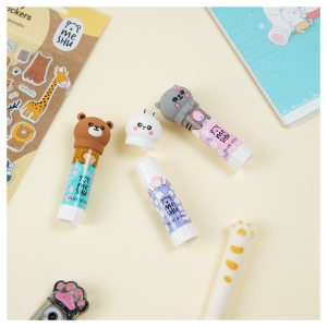 Клей-карандаш MeShu с топпером "Animals", 8г, дисплей бокс, ПВП, ассорти