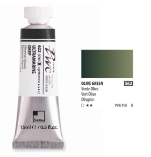 Краска акварельная SH PWC туба 15мл №562 (B) оливково-зеленый, Краска акварельная SH PWC туба 15мл №562 (B) оливково-зеленый,