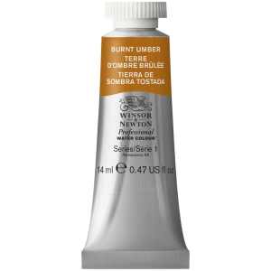 Акварель художественная, 14 мл, жженая умбра