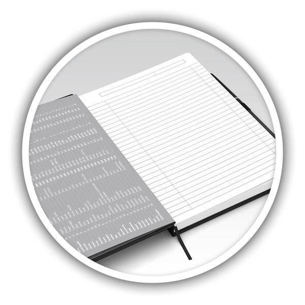 Блокнот OXFORD Office Signature A5 72л линейка фикс.резинка твердая обложка пурпурный 