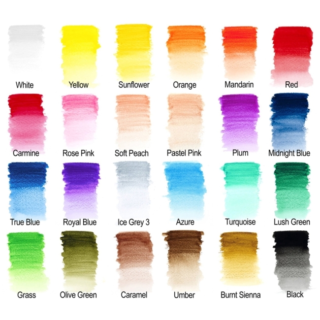 Набор акварельных карандашей 24 цвета, металлическая коробка