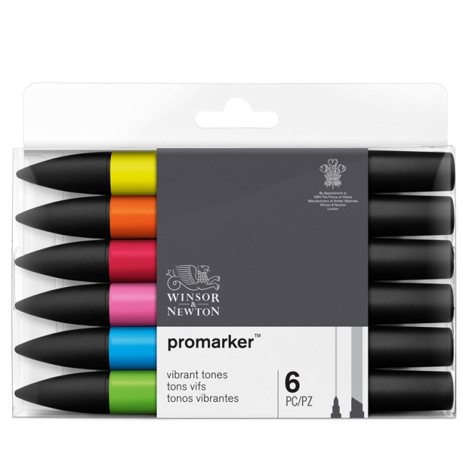 Набор художественных  маркеров "PROMARKER" 6 цветов основных тонов