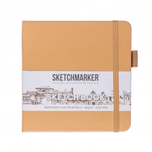 Блокнот для зарисовок Sketchmarker 140г/кв.м 12*12см 80л твердая обложка Капучино Блокнот для зарисовок Sketchmarker 140г/кв.м 12*12см 80л твердая обложка Капучино