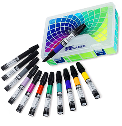 Купить набор профессиональных маркеров для скетчинга и дизайна Chartpak AD Markers 12 Basic основные цвета в пластиковой упаковке в интернет-магазине товаров для скетчинга ArtCraft.Space