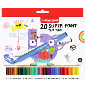 Набор фломастеров Bruynzeel Super 20цв, Набор фломастеров Bruynzeel Super 20цв,