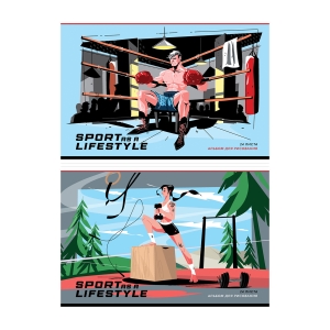 Альбом для рисования 24л., А4, на скрепке ArtSpace "Спорт. Образ жизни"