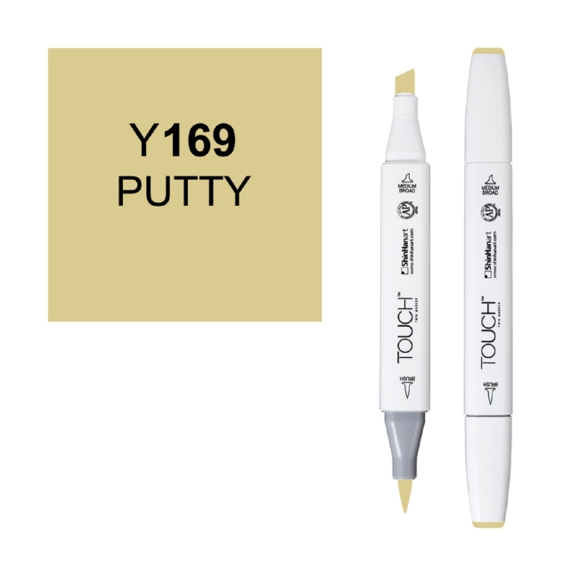 Маркер двухсторонний спиртовой  TOUCH TWIN BRUSH Y169 Цемент
