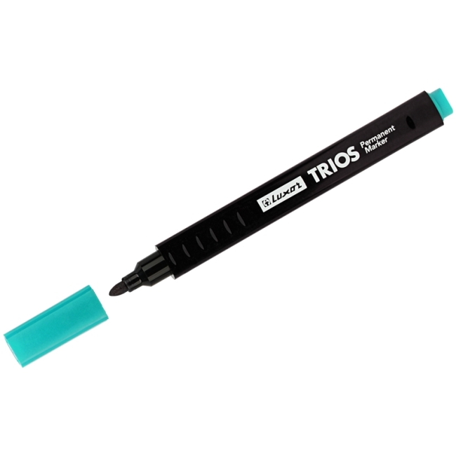 Маркер перманентный Luxor "Trios" зеленый, пулевидный, 2,5 мм Маркер перманентный Luxor "Trios" зеленый, пулевидный, 2,5 мм