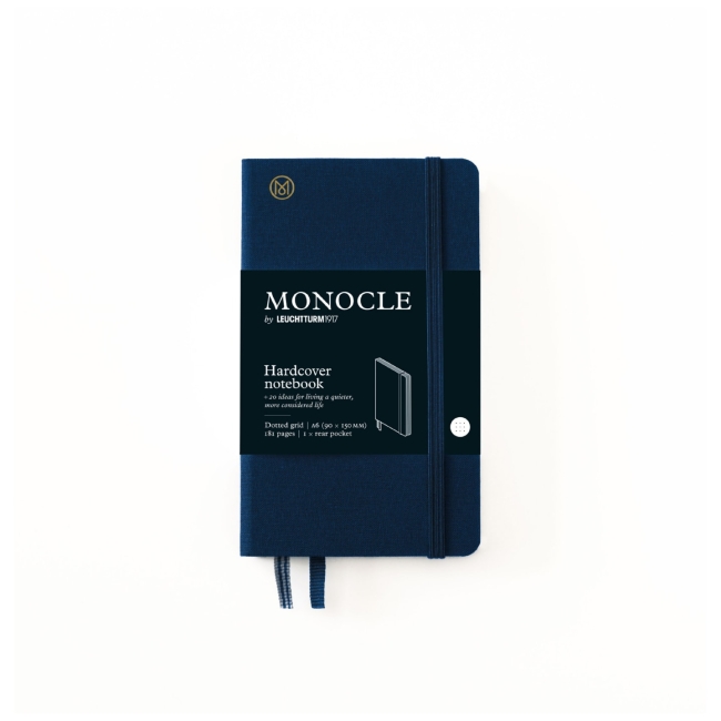 Блокнот Leuchtturm1917 Monocle A6 (9x15см.) 80г/м2 - 196 стр. в точку, твердая обложка, цвет: Синий Неви