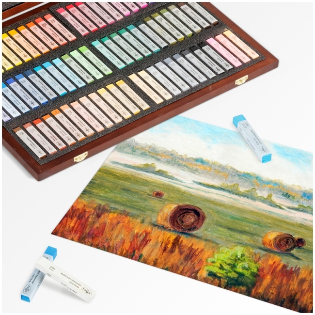 Пастель художественная Гамма "Старый мастер", 72 цвета, в деревян. коробе