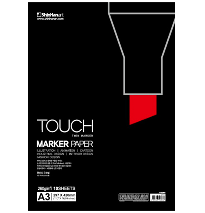 Бумага для маркеров Touch Marker Paper в листах А3 / 10 листов / 260 гм купить в художественном магазине ArtCraft.Space с доставкой по РФ и СНГ