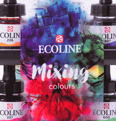 Набор жидкой акварели во флаконах Ecoline Royal Talens 10 цветов, 30 мл для акварельного скетчинга купить в художественном интернет-магазине ArtCraft.Space