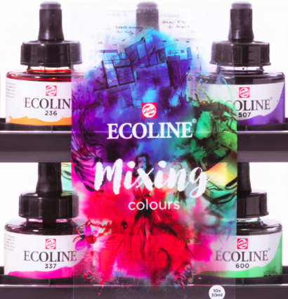 Базовый набор жидкой акварели Ecoline Royal Talens в флаконах 30 мл / 10 цветов купить в магазине акварели и товаров для художников ArtCraft.Space