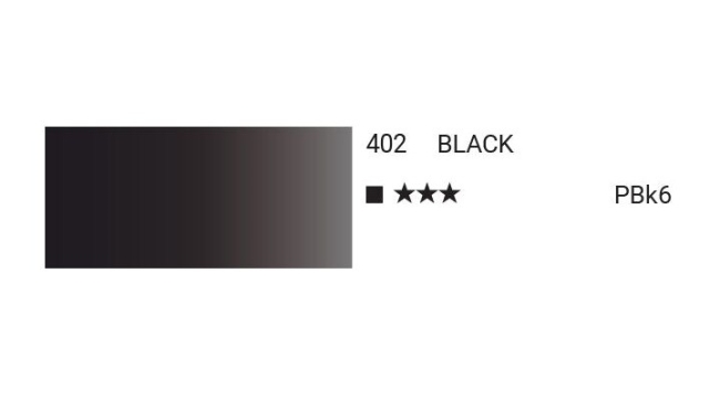 Краска акварельная SH WATER COLOR PRO туба 7,5мл №402 черный 7,5 мл  3шт/упак,