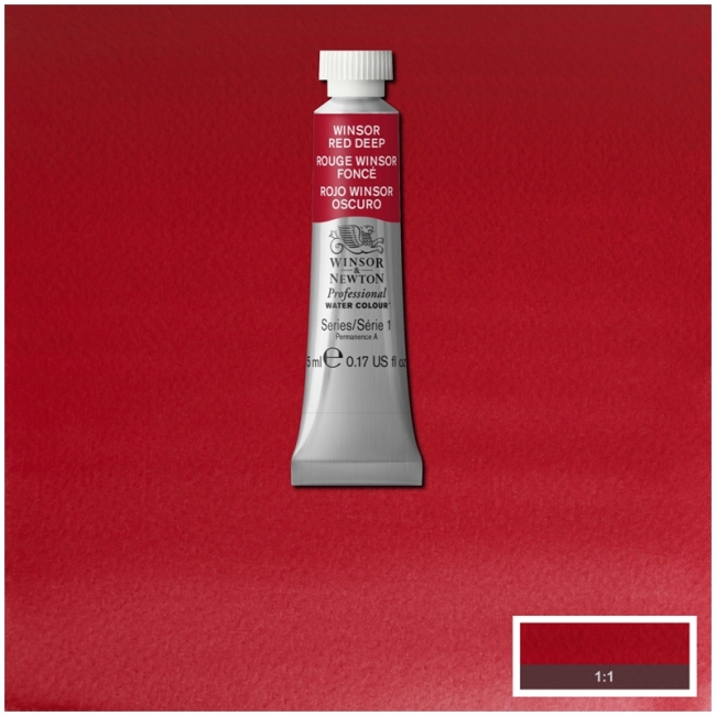 Акварель художественная, 5 мл, Винзор насыщенно-красный '04
