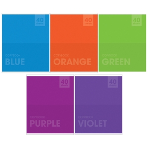 Тетрадь 40л., А5, клетка ArtSpace "Моноколор. Яркие цвета"