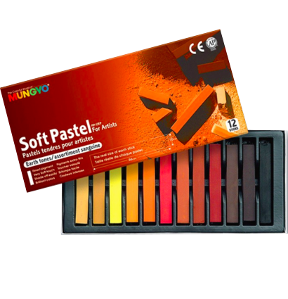 Пастель Mungyo Artists Soft Pastel сухая квадратная 12 цветов (оттенки земли) купить в художественном магазине ArtCraft.Space с доставкой по всему миру