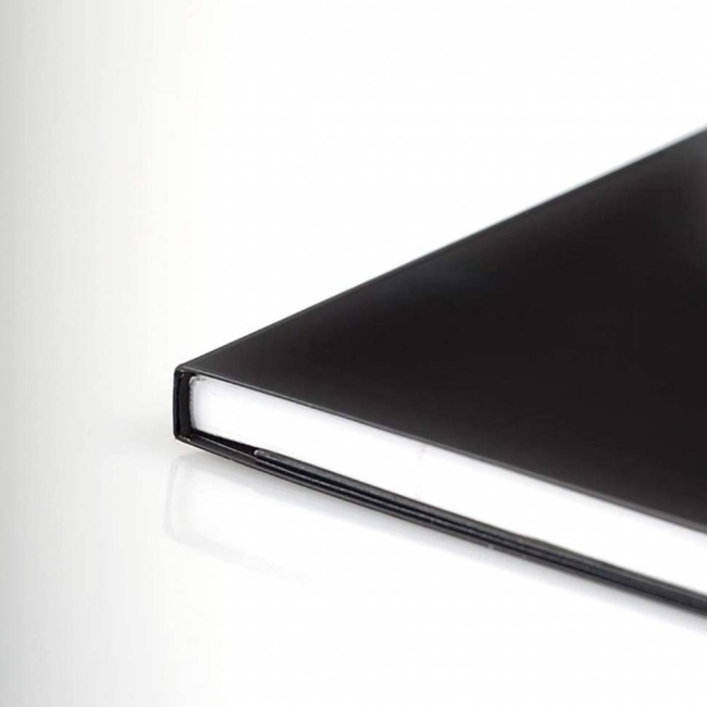 Блокнот Rhodiactive Exabook, 225х297 мм, черный, твердая обложка, клетка, 80л, белый, микроперф., 90,