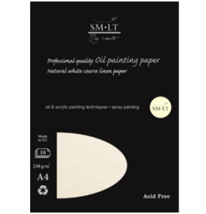 Альбом SMLT Art Oil Painting 230г/м2 A4 10л белый склейка по трем сторонам, Альбом SMLT Art Oil Painting 230г/м2 A4 10л белый склейка по трем сторонам,