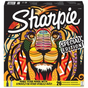 Набор перманентных маркеров Sharpie "Лев", 24цв. (26шт.), пулевидный, 0,35/2мм, подар. уп.