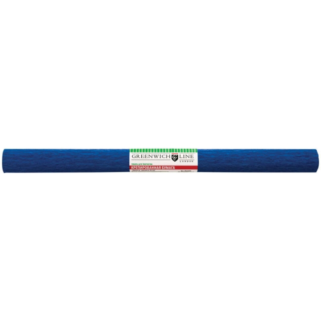 Бумага крепированная Greenwich Line, 50*250см, 32г/м2, темно-синяя, в рулоне