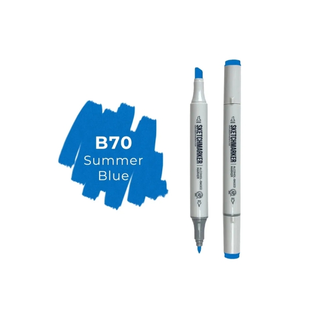 Маркер SKETCHMARKER двухсторонний на спирт.основе цв.B70 Летний синий