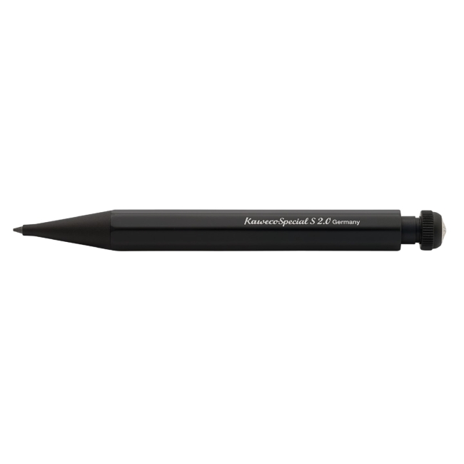 Карандаш механический KAWECO SPECIAL S AL Mini 2мм с ластиком чёрный корпус (алюминий) в подарочном футляре