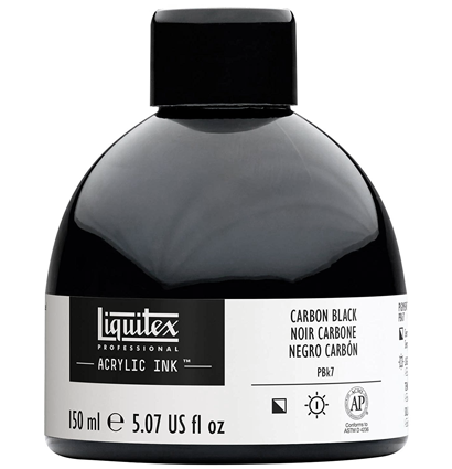 Акриловые чернила черные Liquitex Acrylic Ink 337 во флаконе 150 мл купить в художественном магазине ArtCraft.Space с доставкой по РФ и СНГ