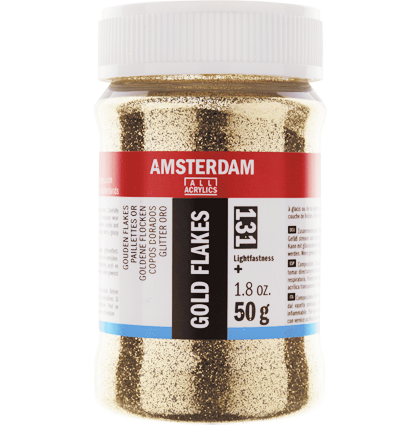 Глиттер Amsterdam Multi-Glitter Flakes 131 золотые блестки 50 г купить в магазине ArtCraft.Space с доставкой