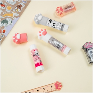 Клей-карандаш MeShu с топпером "Paw", 8г., дисплей бокс, ПВП, ассорти